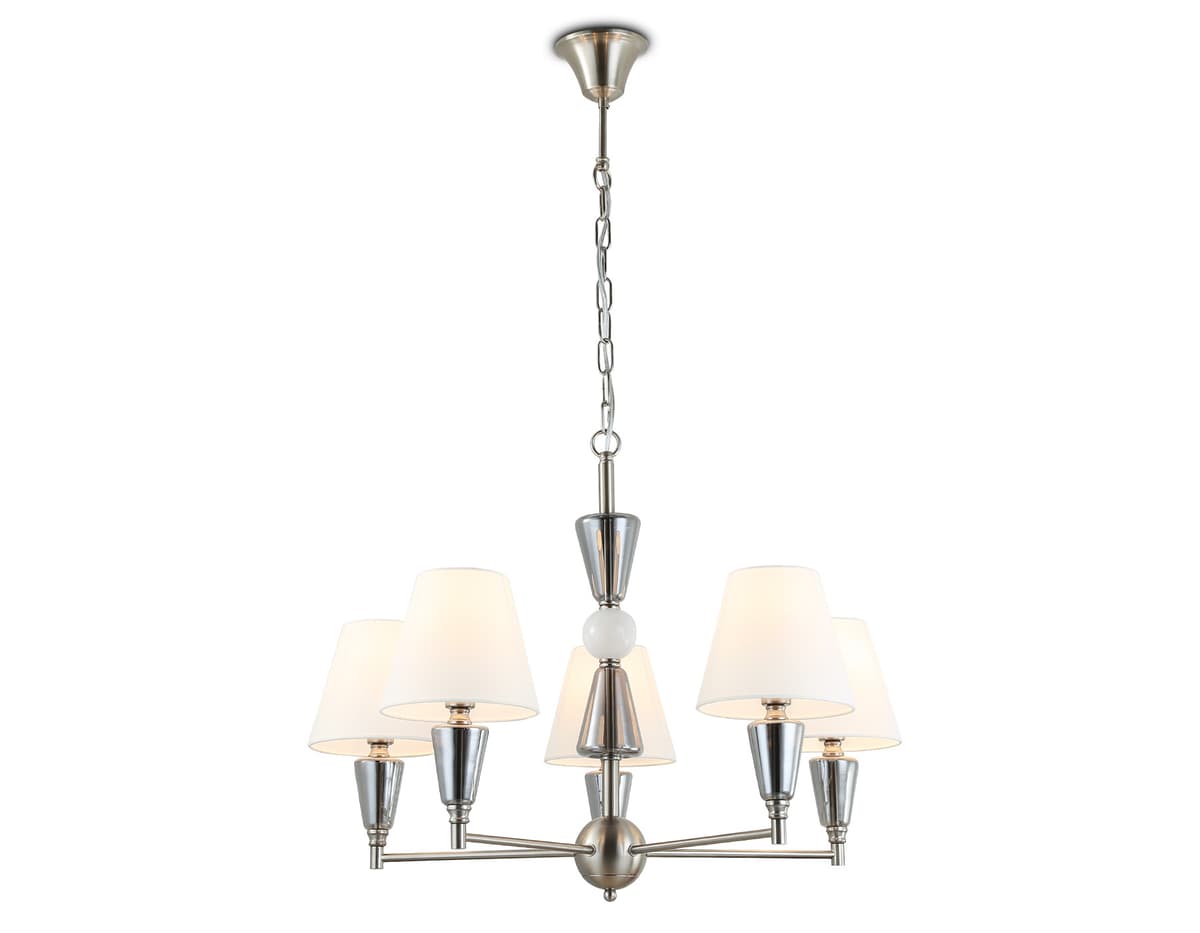 LH75253/5 SN/FR сатин никель/белый матовый E14*5 max 40W D700*510