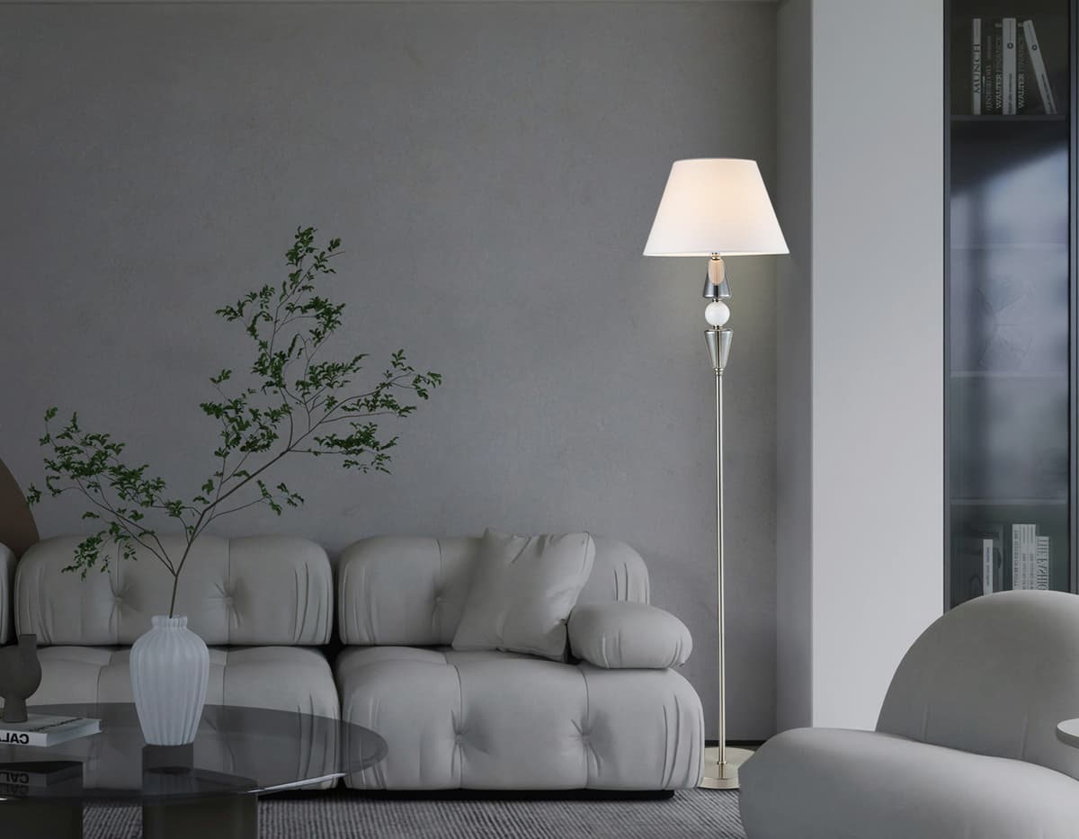 LH75265 SN/FR сатин никель/белый матовый E27 max 60W D360*1560