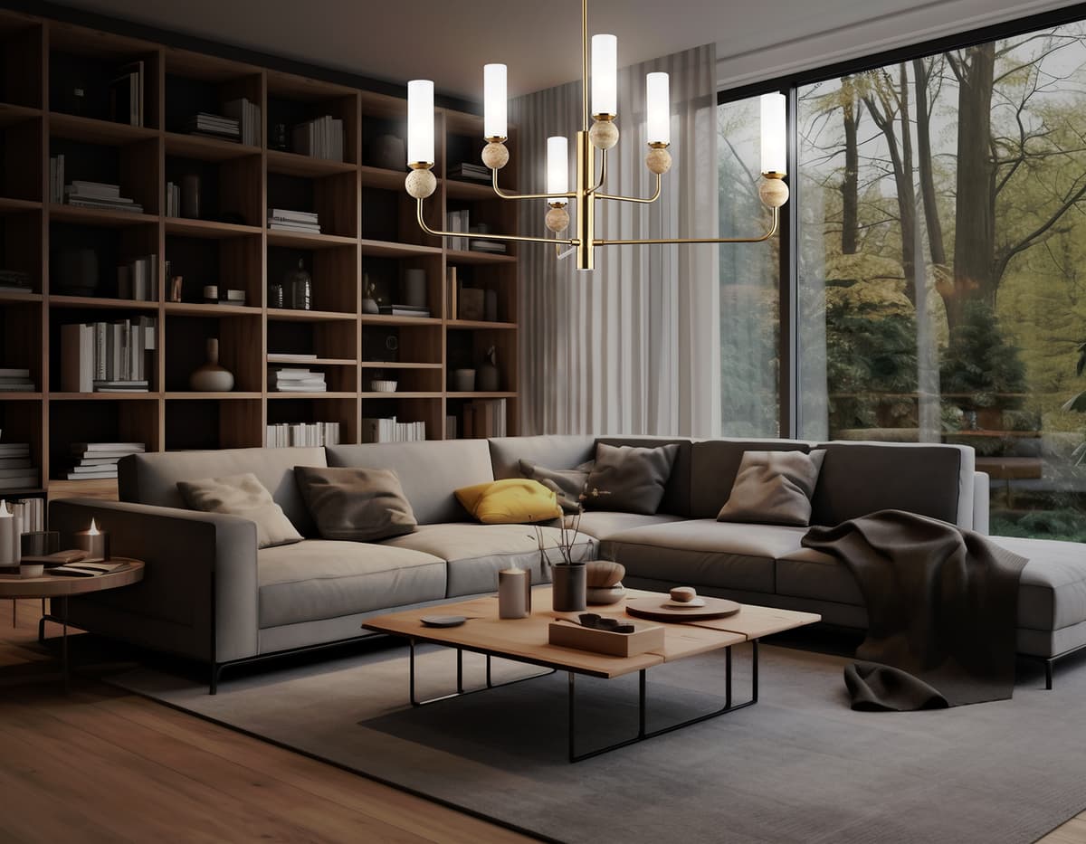 LH53251/6 BS/FR латунь/белый матовый E14*6 max 40W D1050*1445