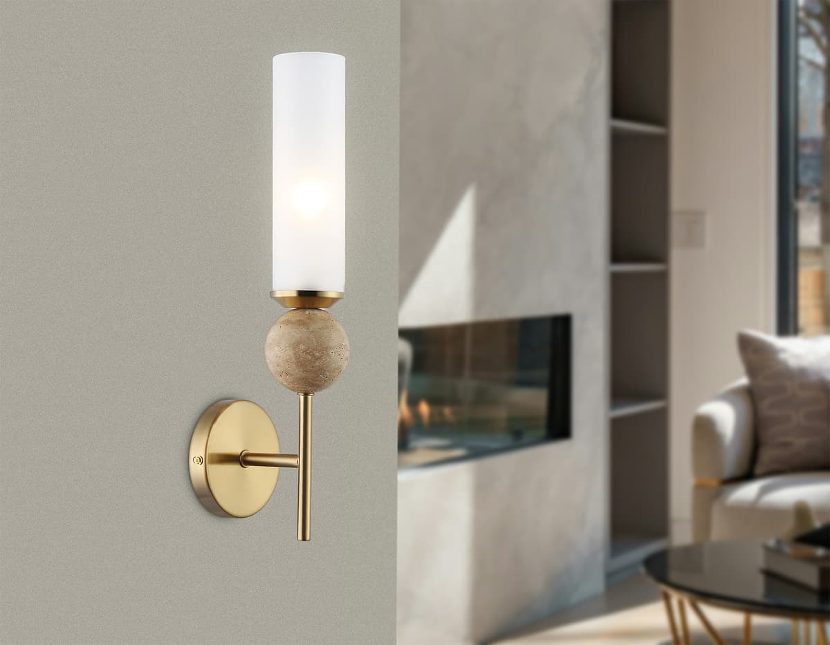 LH53254 BS/FR латунь/белый матовый E14 max 40W 110*100*400