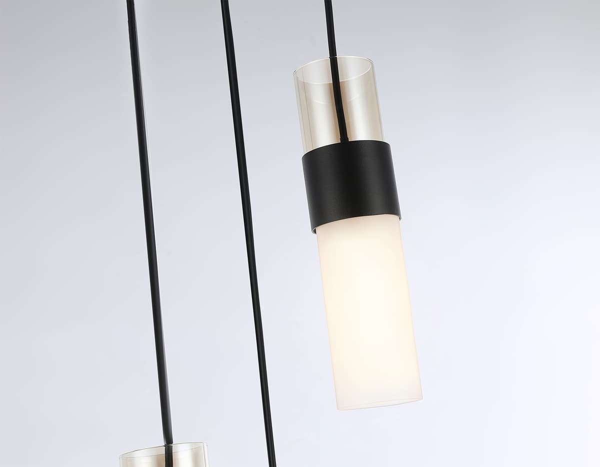 LH55102/3 BK/FR/TI черный/белый матовый/янтарь E14*3 max 40W D220*1200