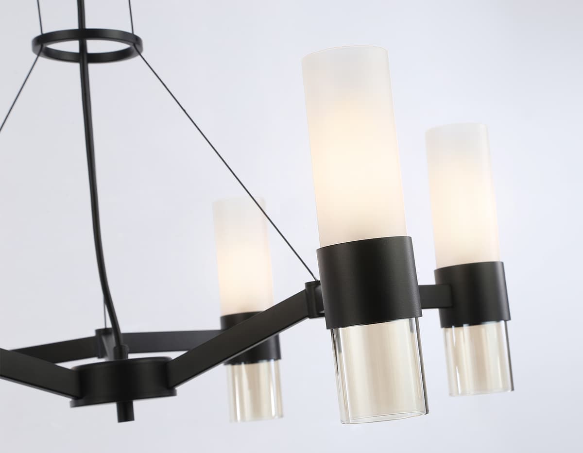 LH55104/6 BK/FR/TI черный/белый матовый/янтарь E14*6 max 40W D650*1080