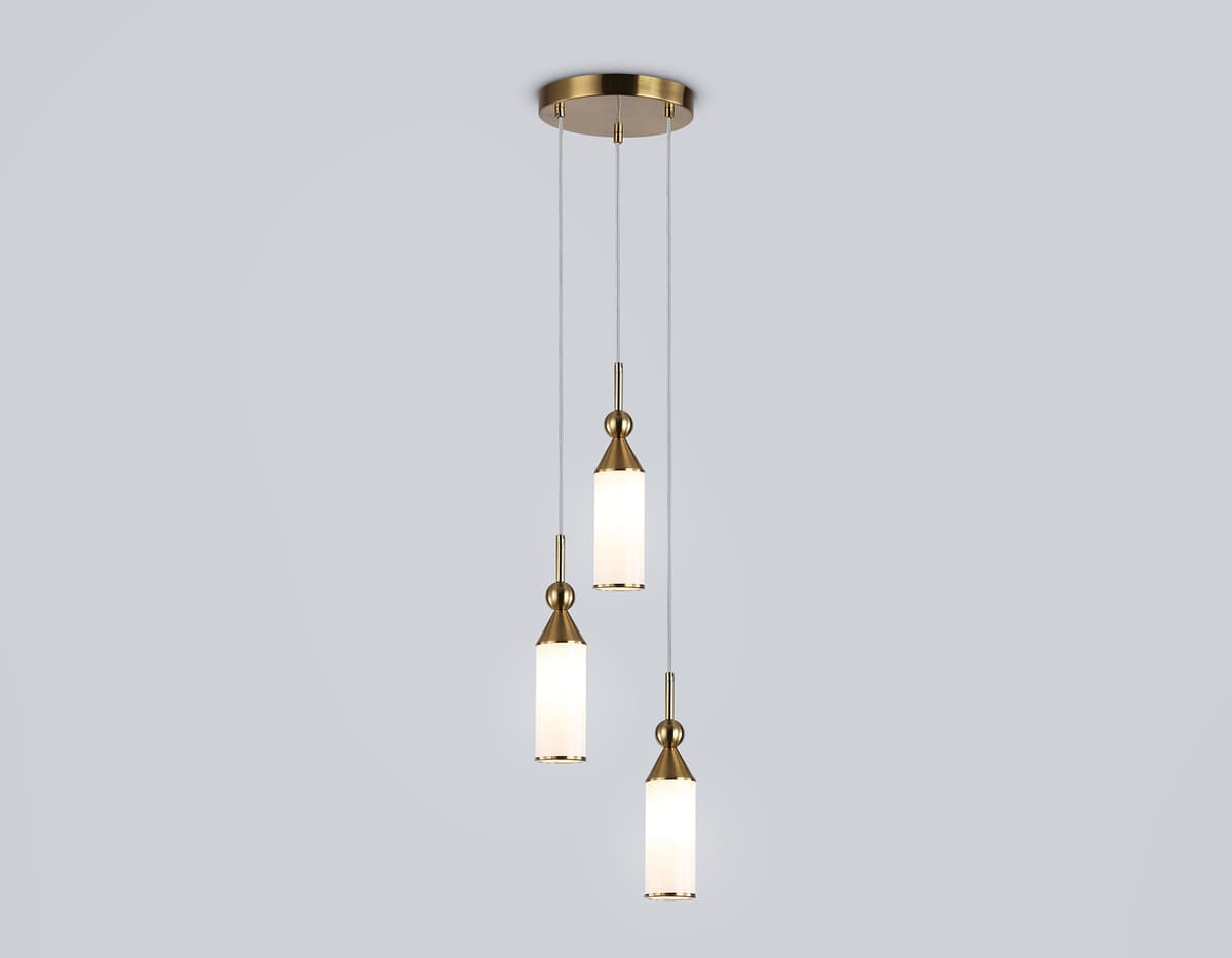 LH55272/3 BS/FR латунь/белый матовый E14 max 40W D230*1200