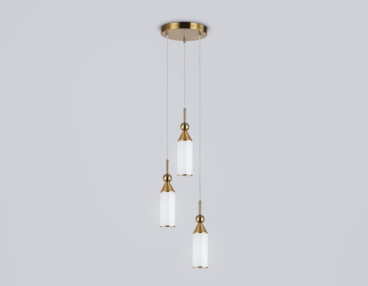 LH55272/3 BS/FR латунь/белый матовый E14 max 40W D230*1200