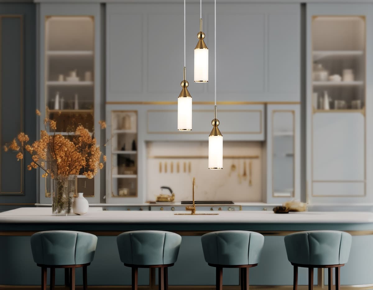 LH55272/3 BS/FR латунь/белый матовый E14 max 40W D230*1200