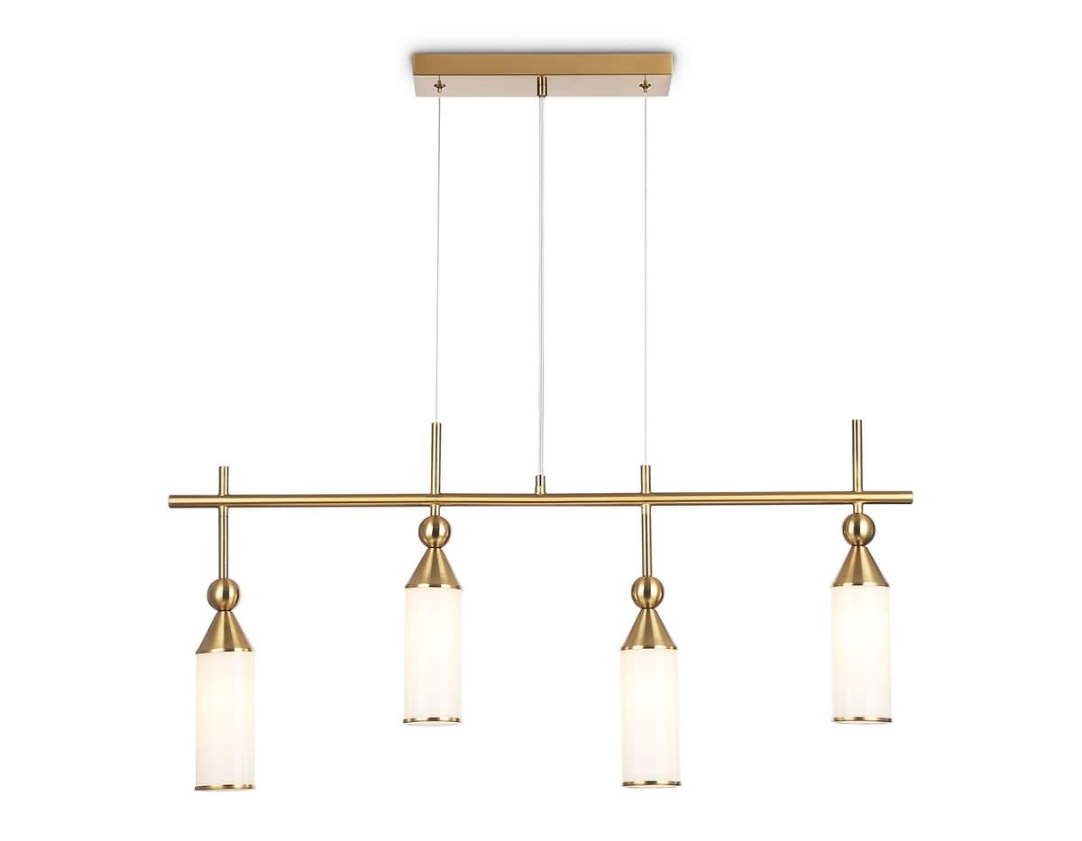 LH55274/4 BS/FR латунь/белый матовый E14*4 max 40W 845*65*1150