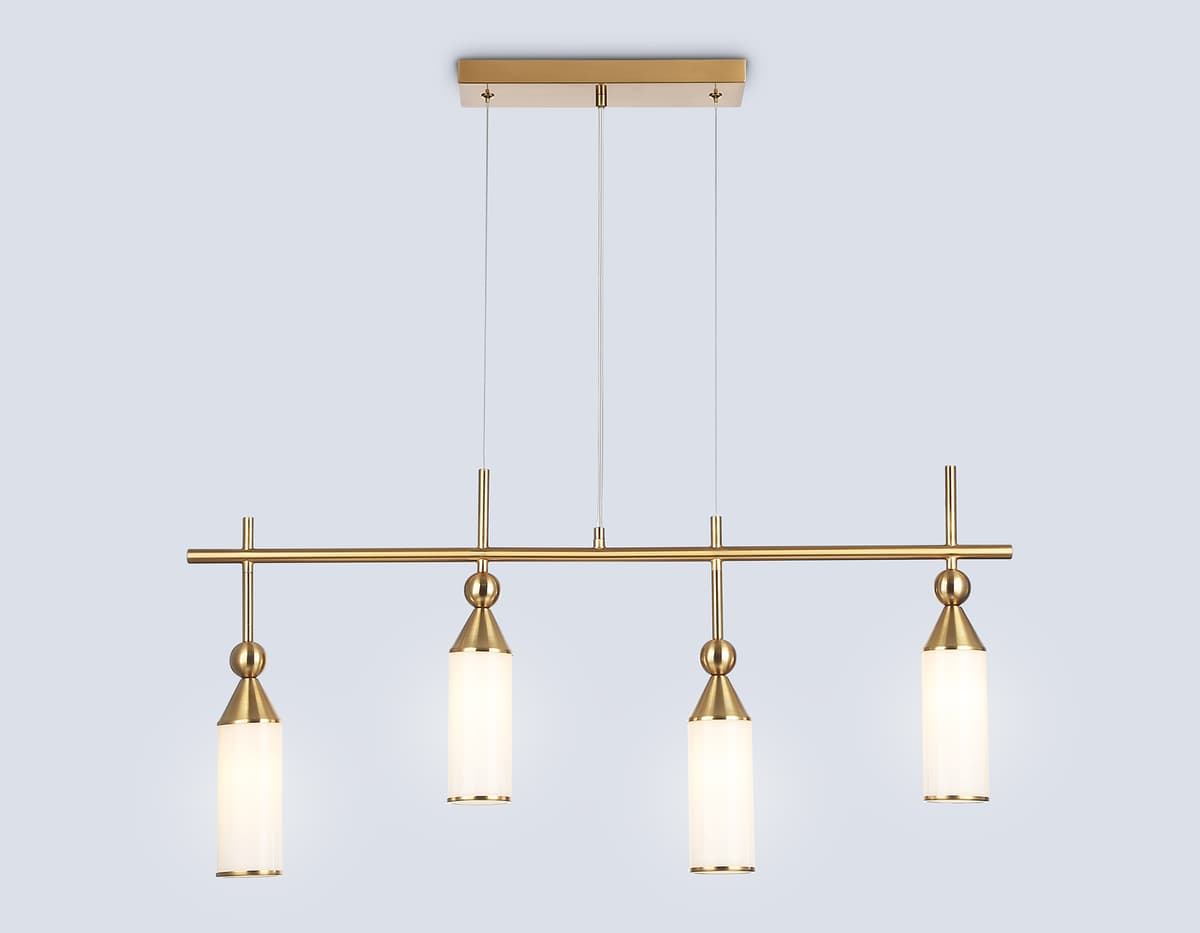 LH55274/4 BS/FR латунь/белый матовый E14*4 max 40W 845*65*1150