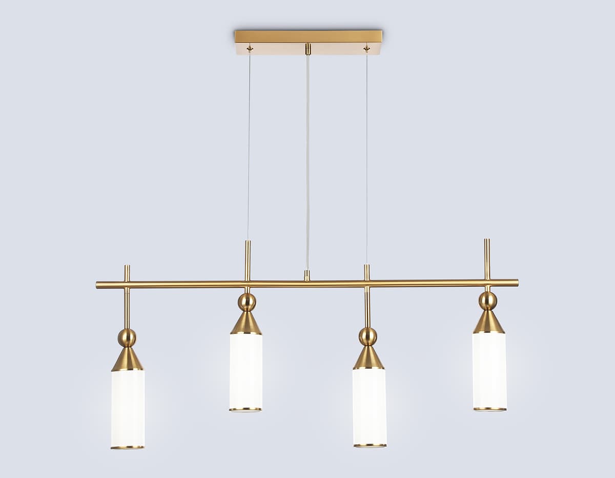 LH55274/4 BS/FR латунь/белый матовый E14*4 max 40W 845*65*1150