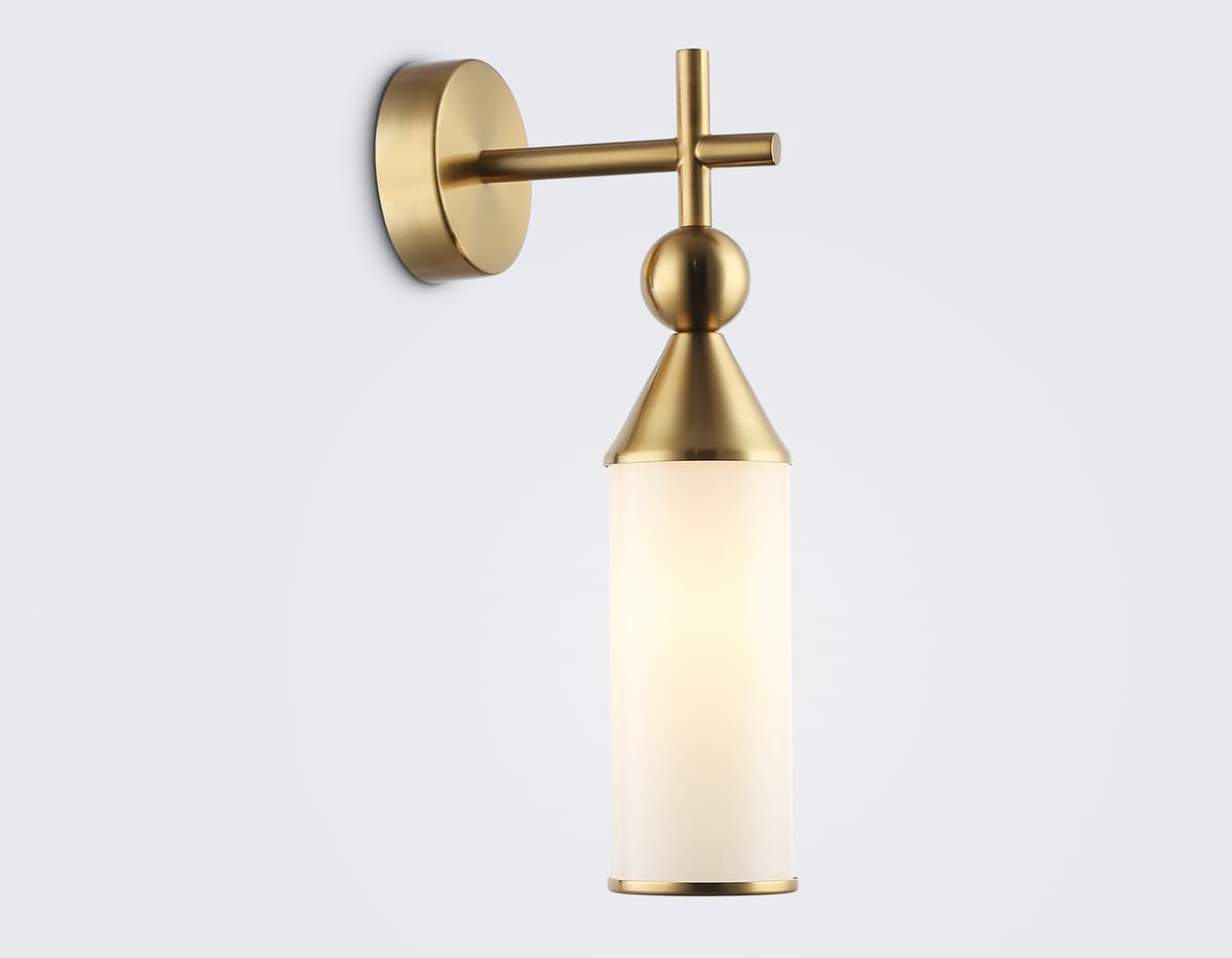 LH55280 BS/FR латунь/белый матовый E14 max 40W 140*80*310