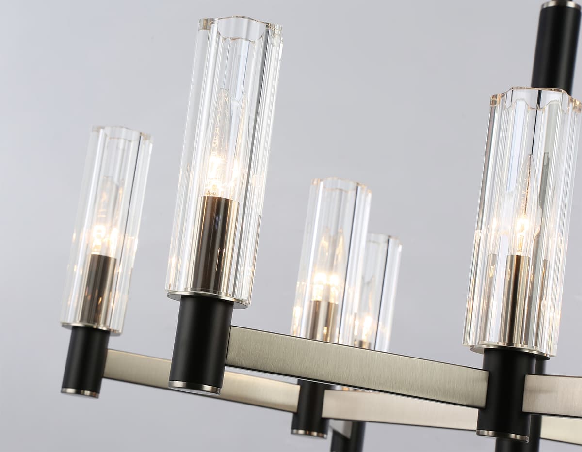 LH55503/9 SN/BK/CL сатин никель/черный/прозрачный E14*9 max 40W D760*760