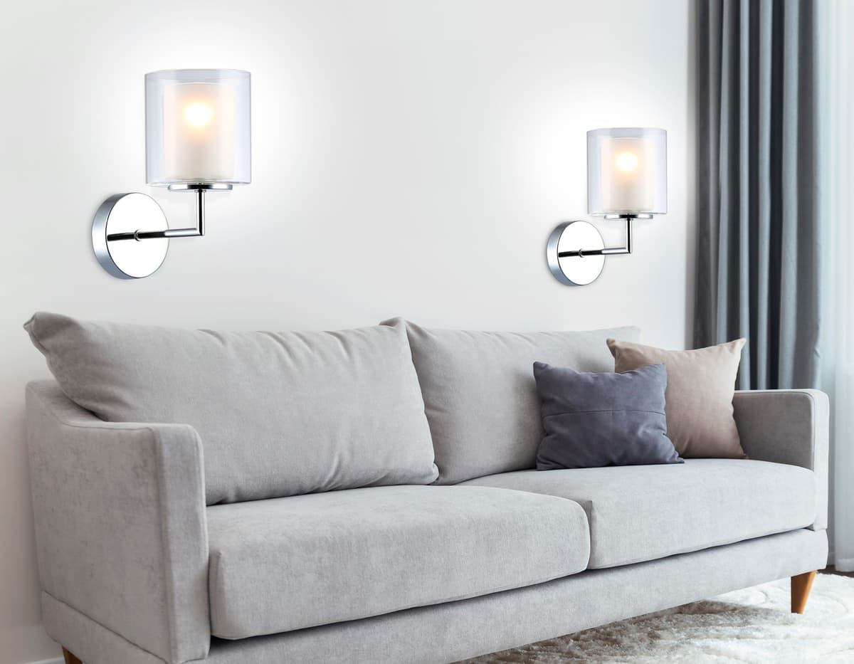 LH56005 СH/FR хром/белый матовый E14 max 40W 190*120*220