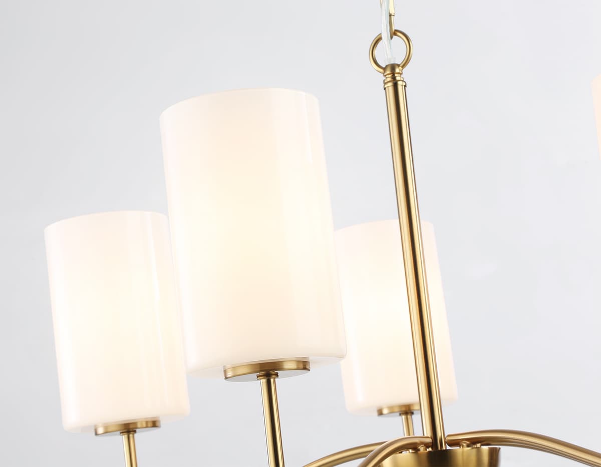 LH56051/5 BS/FR латунь/белый матовый E14*5 max 40W D590*950