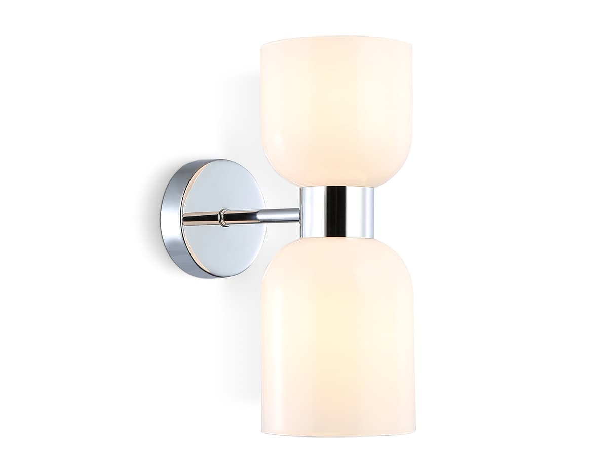 LH56087/2 СH/FR хром/белый матовый E14*2 max 40W 215*120*300