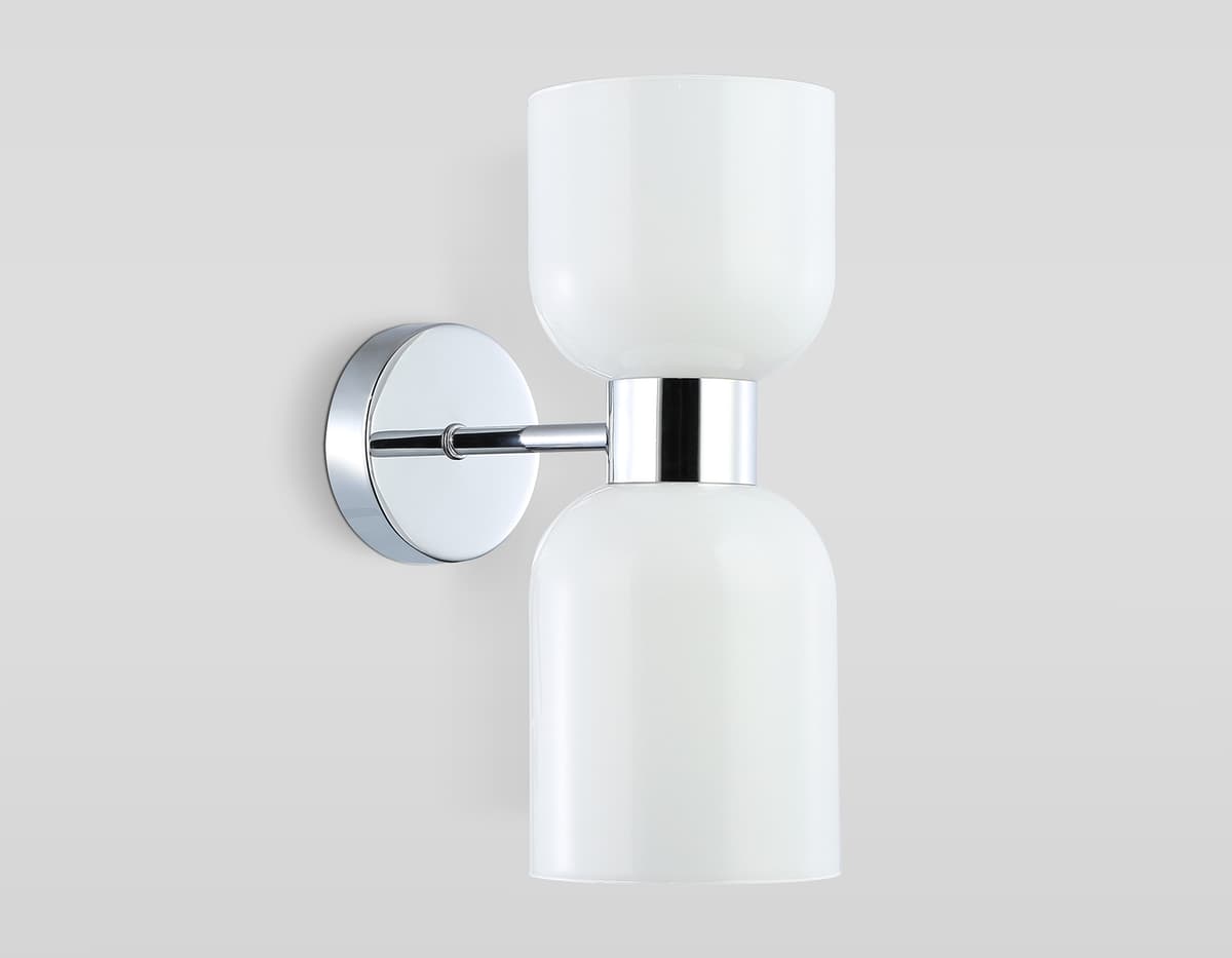 LH56087/2 СH/FR хром/белый матовый E14*2 max 40W 215*120*300