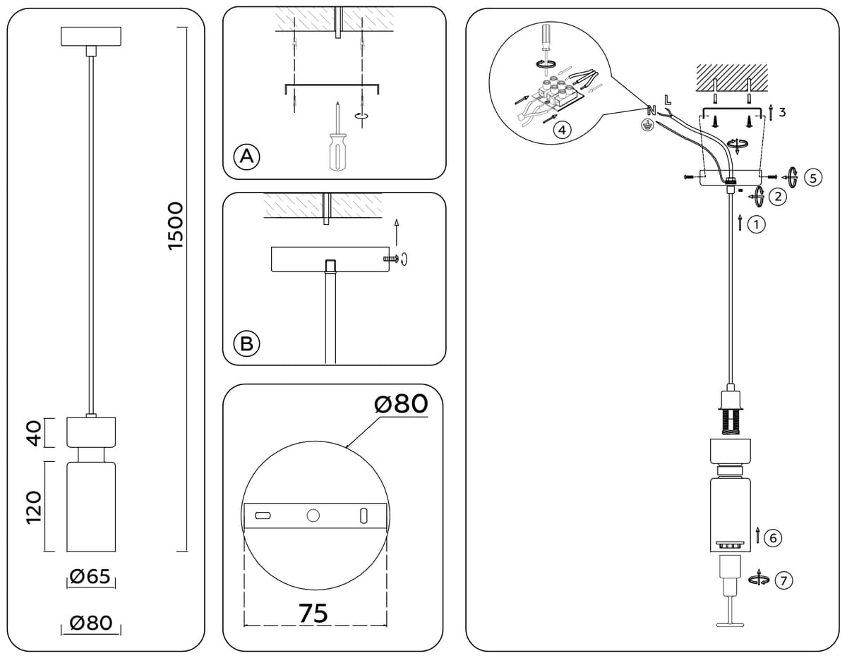 LH56122 BS/FR латунь/белый матовый E14 max 40W D65*1500