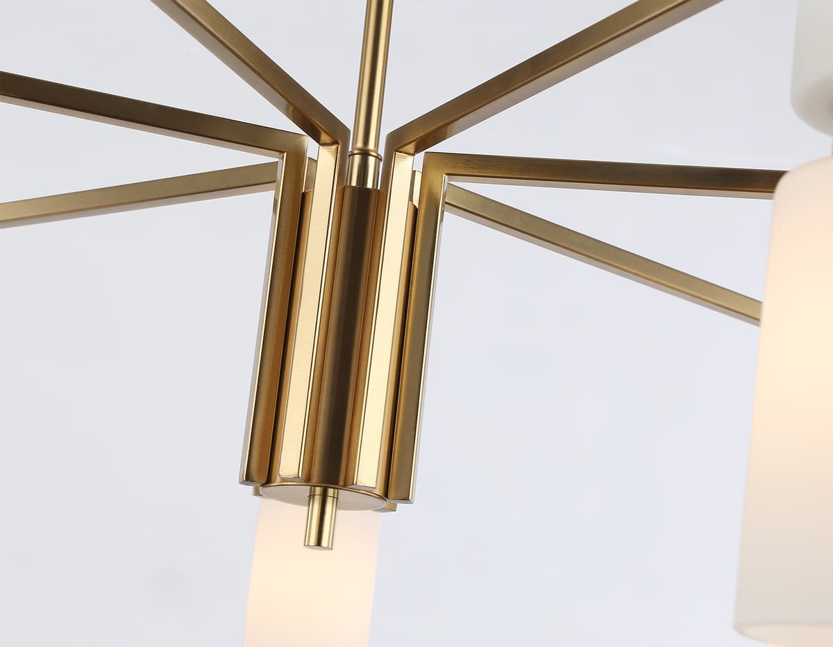 LH56126/7 BS/FR латунь/белый матовый E14*7 max 40W D705*350