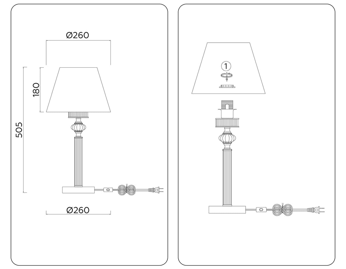 LH71007 BN/WH никель/белый E14 max 40W D260*505
