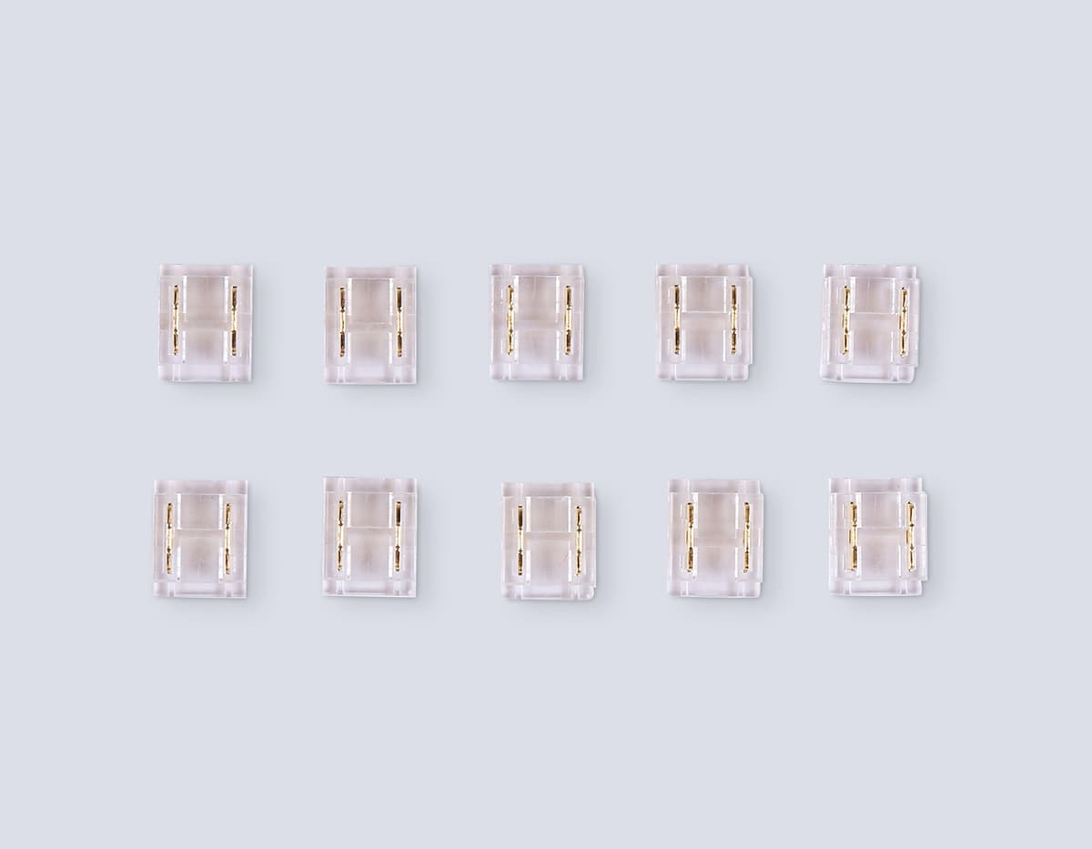 GS6361 Соединитель прямой COB 12/24V для лент 8/10mm  (2 конт.) (10шт)