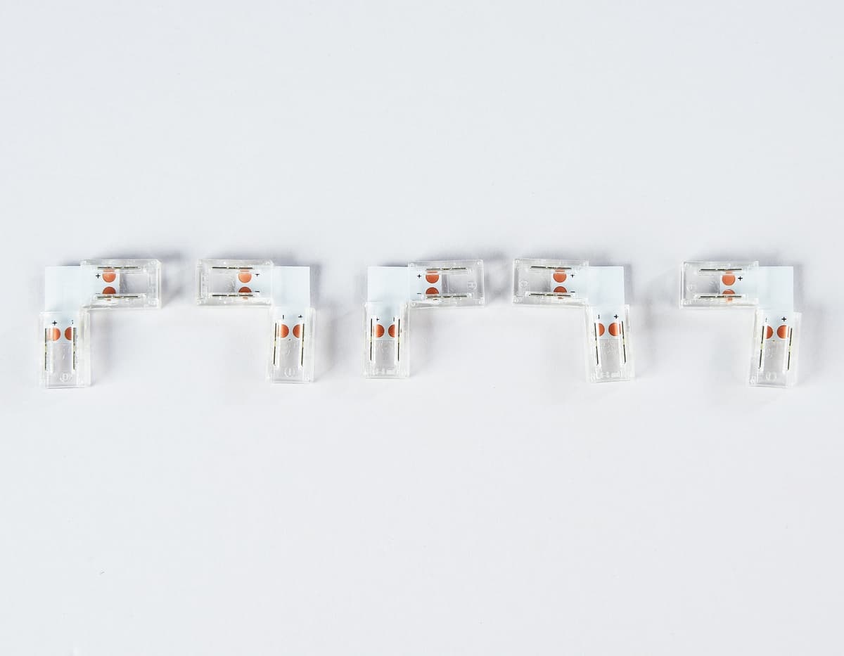 GS6851 Соединитель угловой L COB 12/24V для лент 8mm (2 конт.) (5шт)