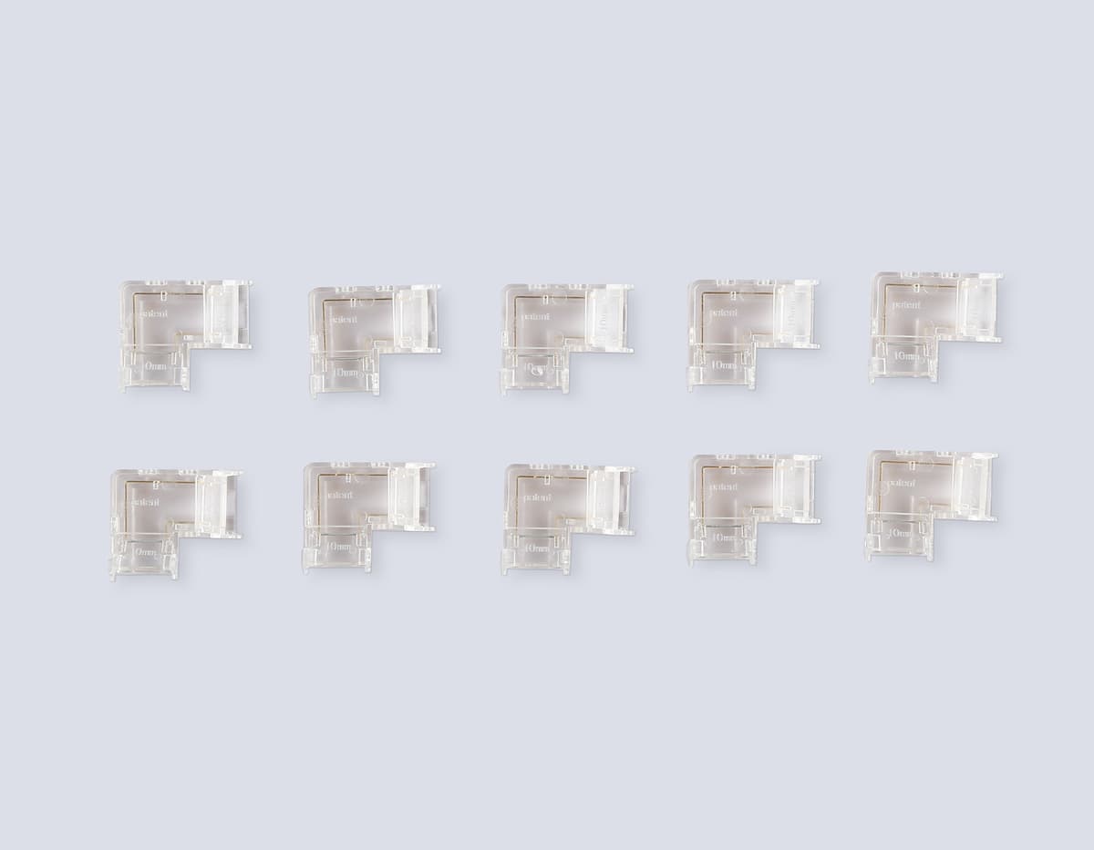 GS6861 Соединитель угловой COB 12/24V для лент 10mm (2 конт.) (10шт)