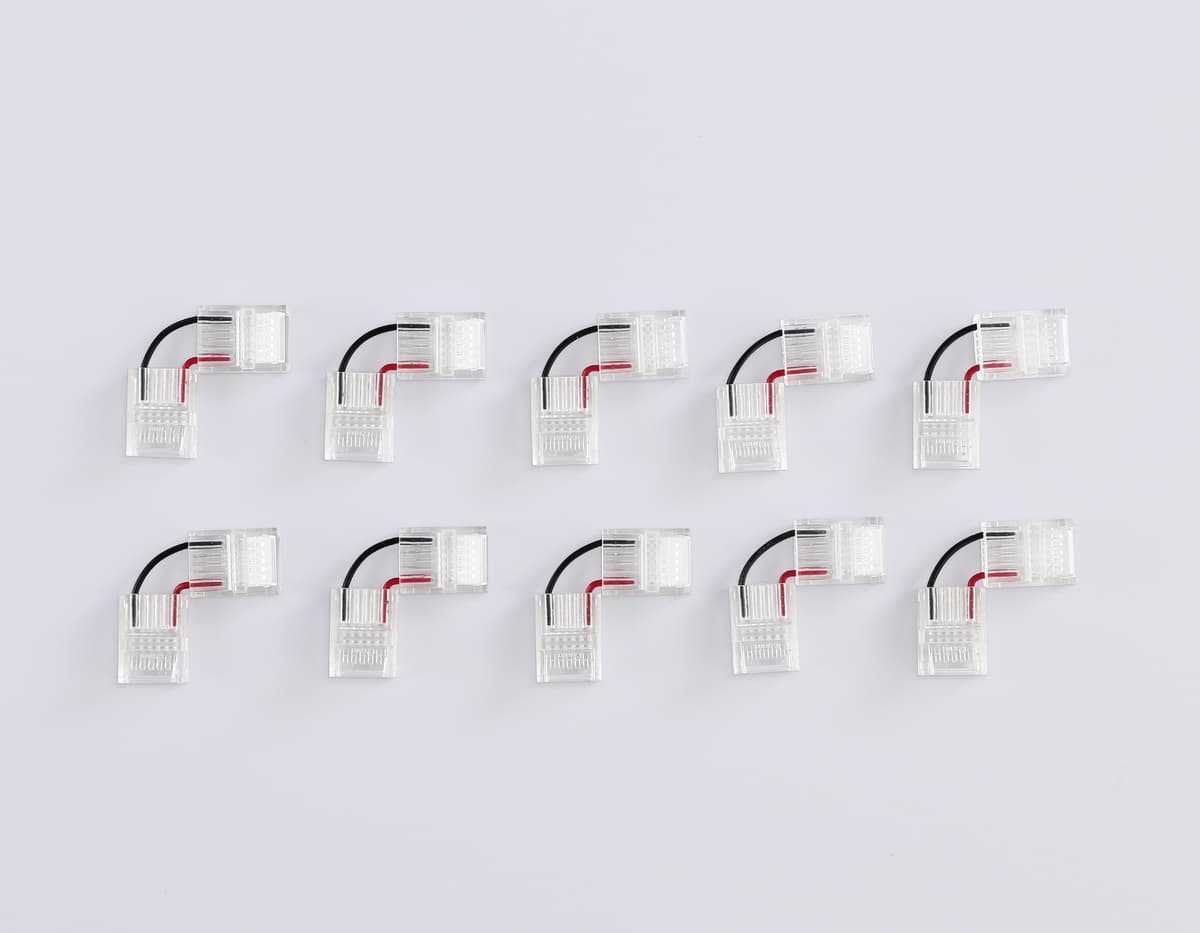 GS6871 Соединитель угловой COB 12/24V для лент 12mm (2 конт.) (10шт)