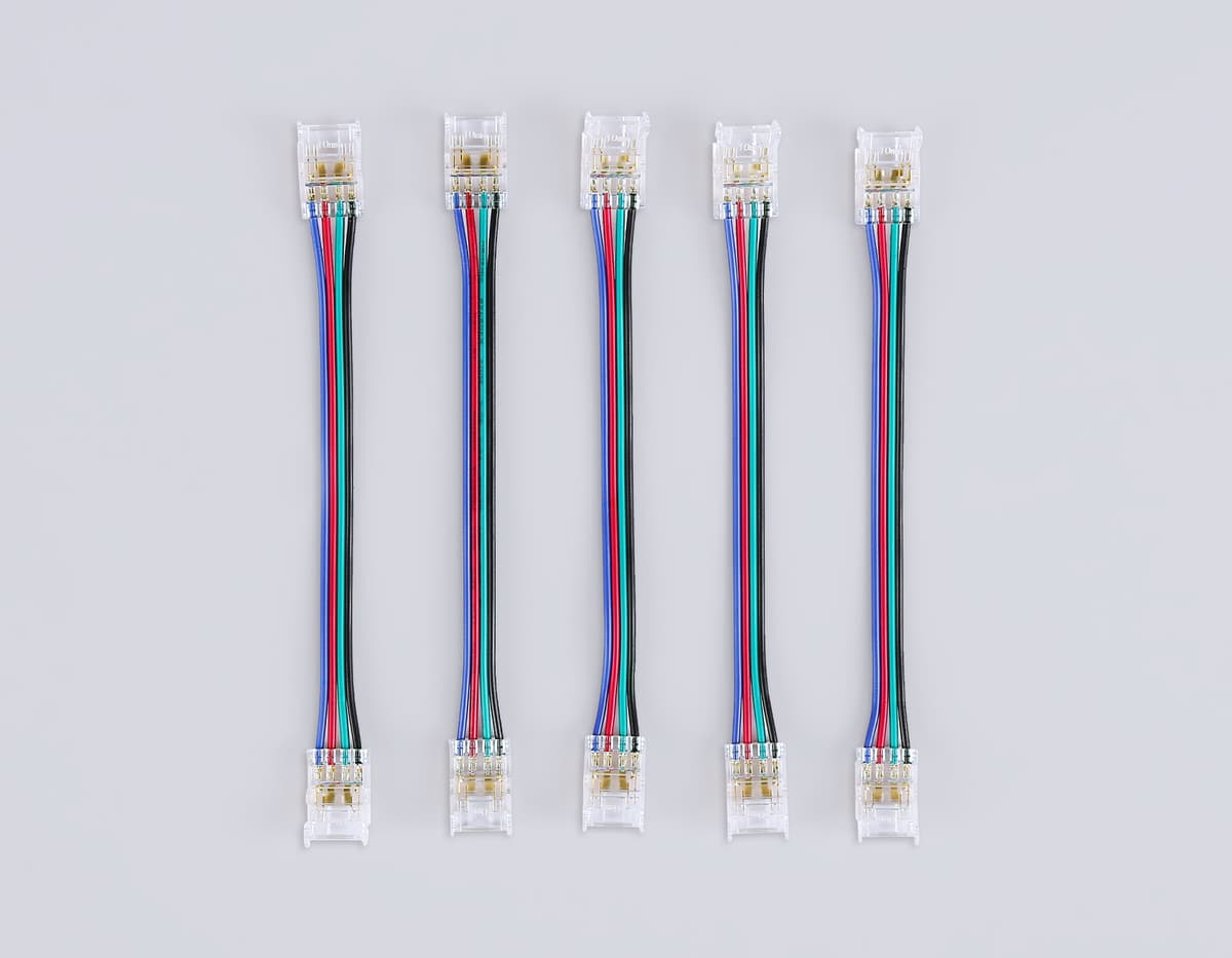GS7921 Соединитель гибкий двухсторонний COB RGB 12/24V для лент 10mm (4 конт.) (5шт)