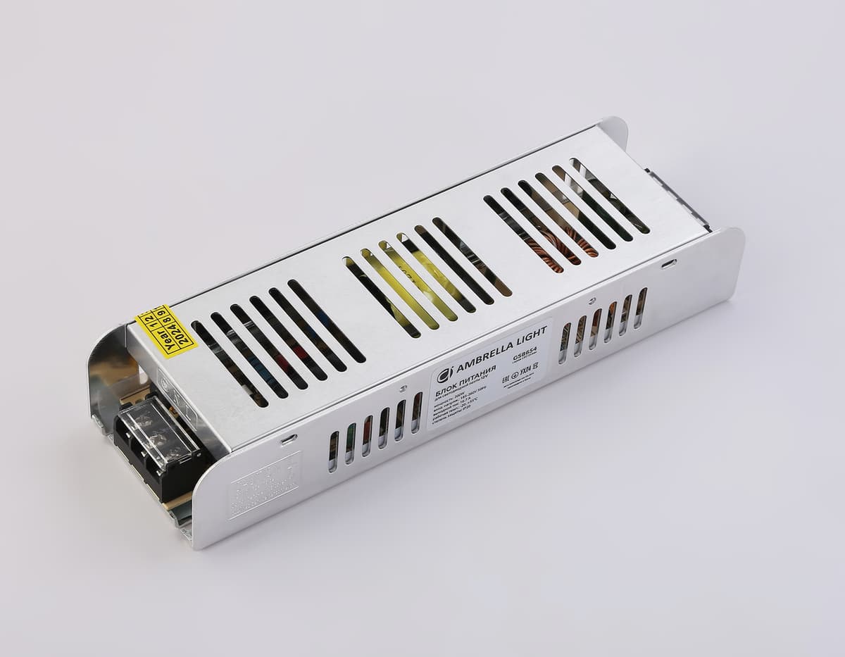 GS8654 блок питания 12V 200W 16.7A IP20 185-260V EMC 223*67*40