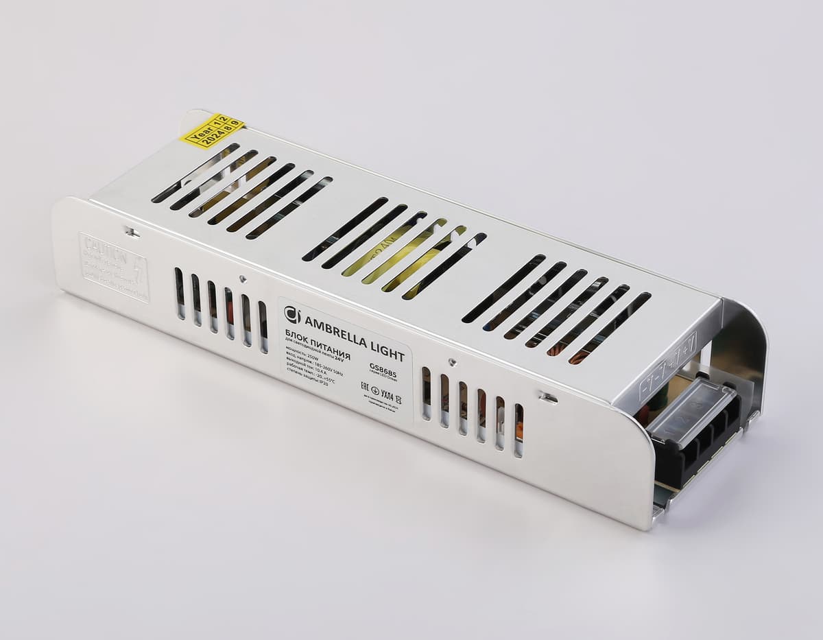 GS8685 блок питания 24V 250W 10.4A IP20 185-260V EMC 223*67*40