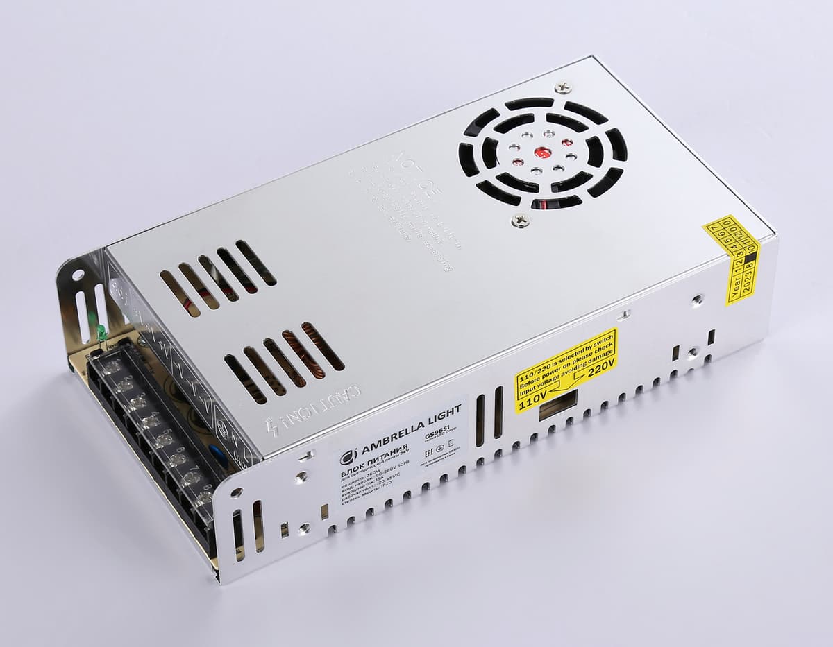 GS9651 блок питания 24V 360W 15A IP20 90-260V 215*115*50