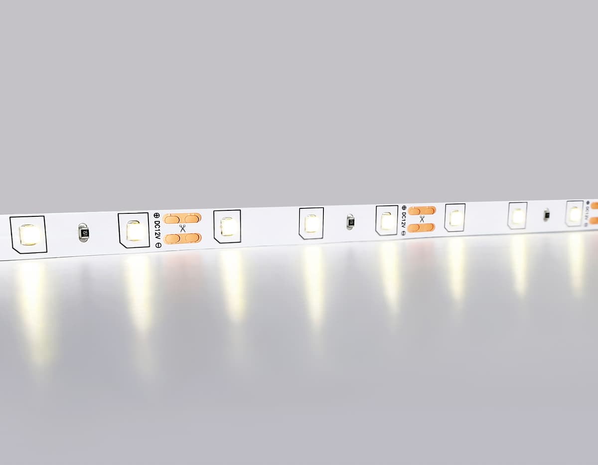 GS1002 2835 60Led/ 4.8W m/ 12V IP20 4500K/ 5000*8*1.2mm (2 конт.)