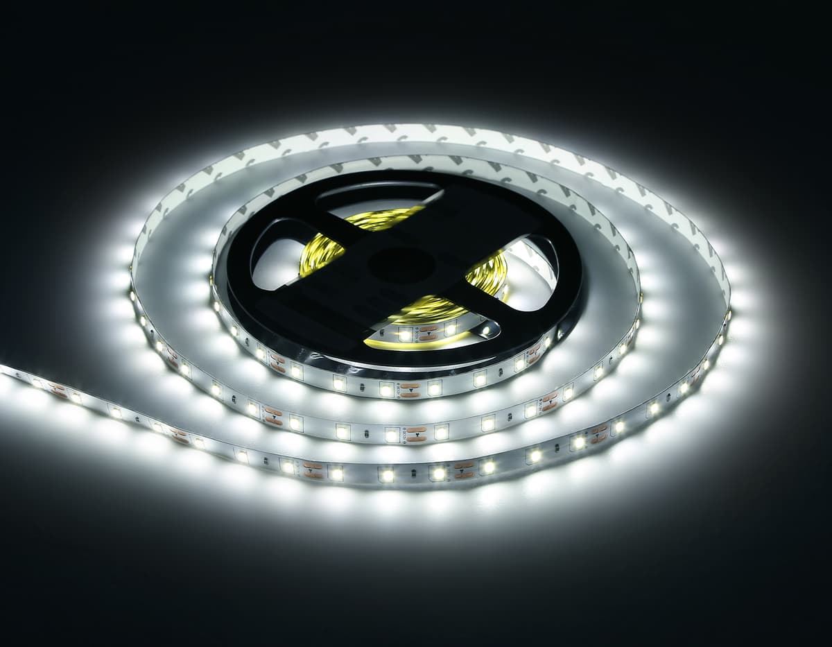 GS1003 2835 60Led/ 4.8W m/ 12V IP20 6500K/ 5000*8*1.2mm (2 конт.)