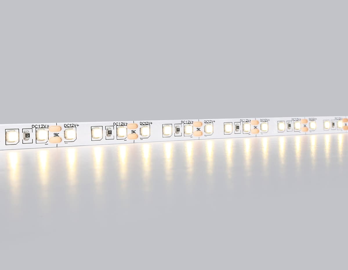 GS1101 2835 120Led/ 9.6W m/ 12V IP20 3000K/ 5000*8*1.2mm (2 конт.)