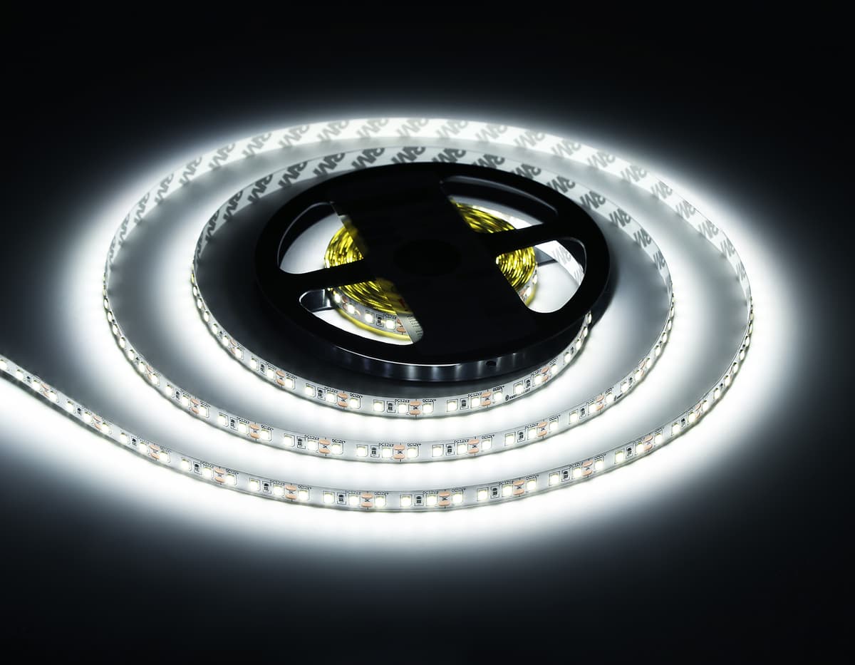 GS1103 2835 120Led/ 9.6W m/ 12V IP20 6500K/ 5000*8*1.2mm (2 конт.)