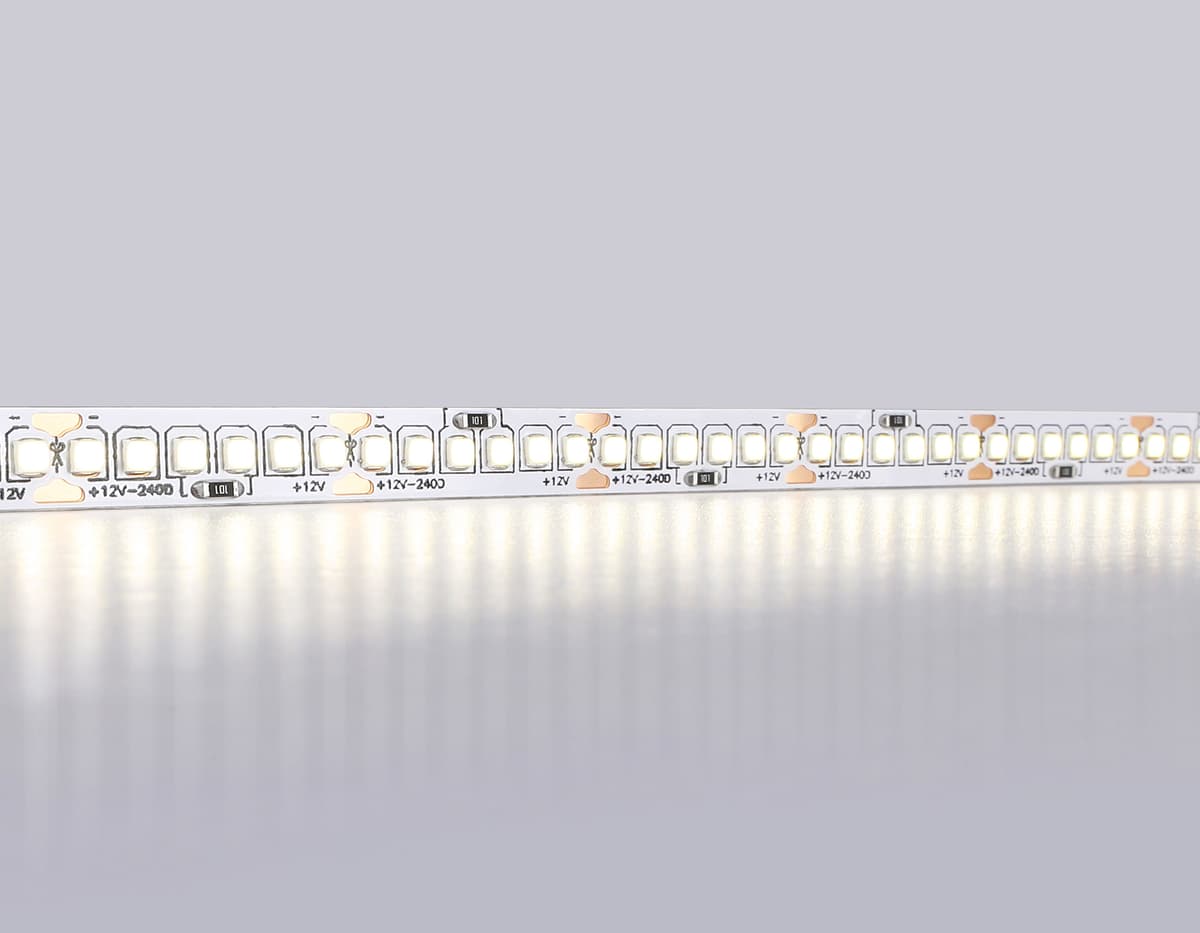 GS1402 2835 240Led/ 17W m/ 12V IP20 4500K/ 5000*10*1.2mm (2 конт.)