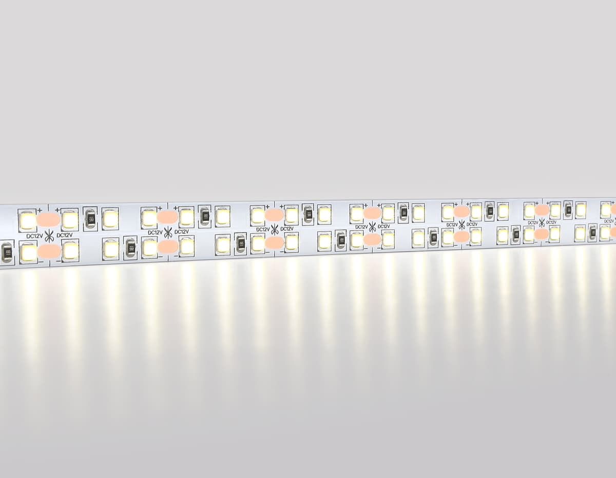 GS1602 2835 240Led/ 19.2W m/ 12V IP20 4500K/ 5000*14*1.2mm (2 конт.)