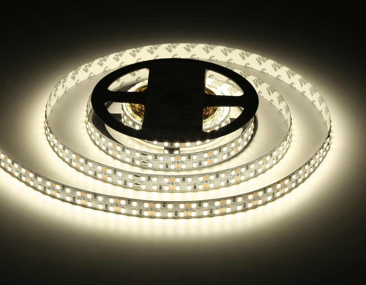 GS1602 2835 240Led/ 19.2W m/ 12V IP20 4500K/ 5000*14*1.2mm (2 конт.)