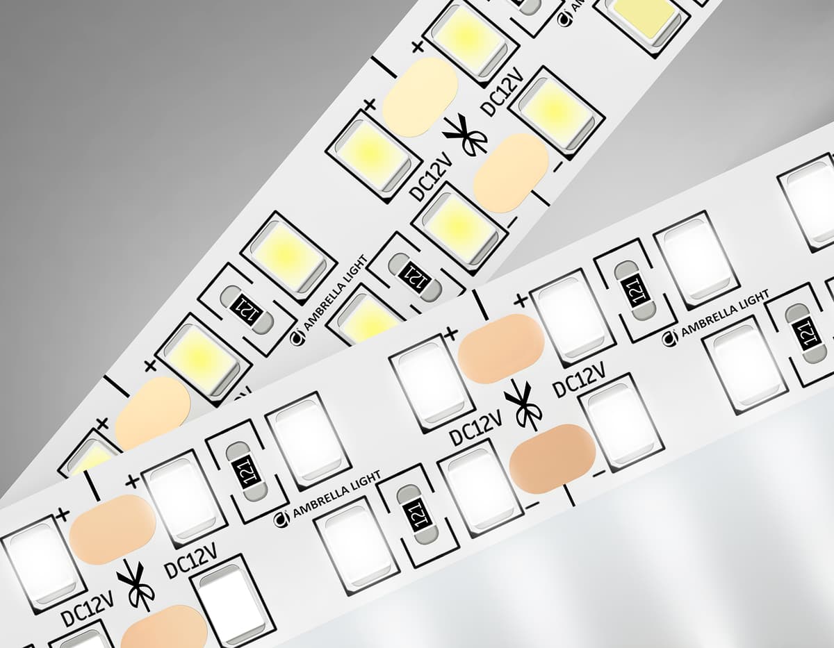 GS1702 2835 240Led/ 24W m/ 12V IP20 4500K/ 5000*14*1.2mm (2 конт.)