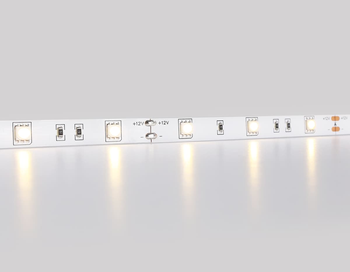GS1801 5050 30Led/ 7.2W m/ 12V IP20 3000K/ 5000*10*1.87mm (2 конт.)