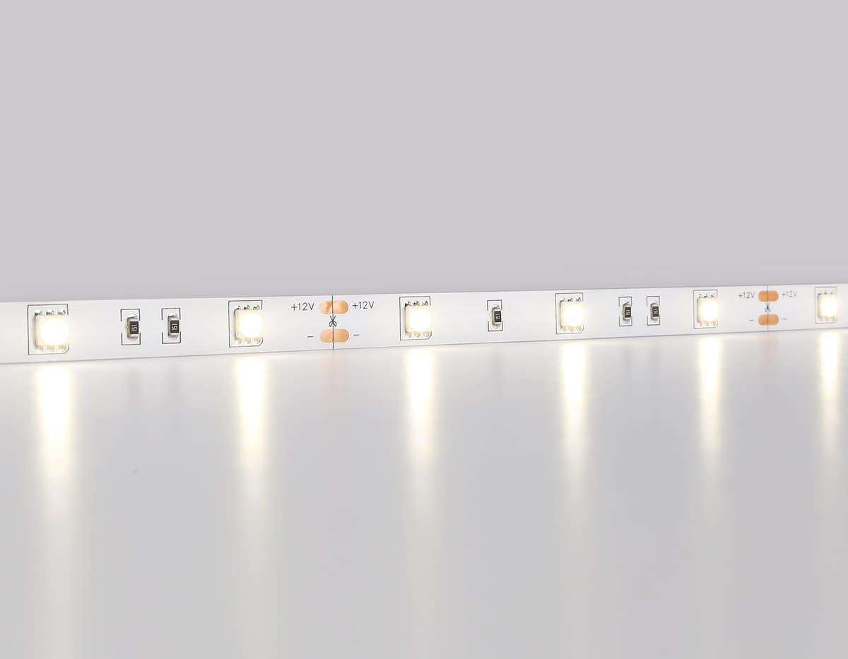 GS1802 5050 30Led/ 7.2W m/ 12V IP20 4500K/ 5000*10*1.87mm (2 конт.)