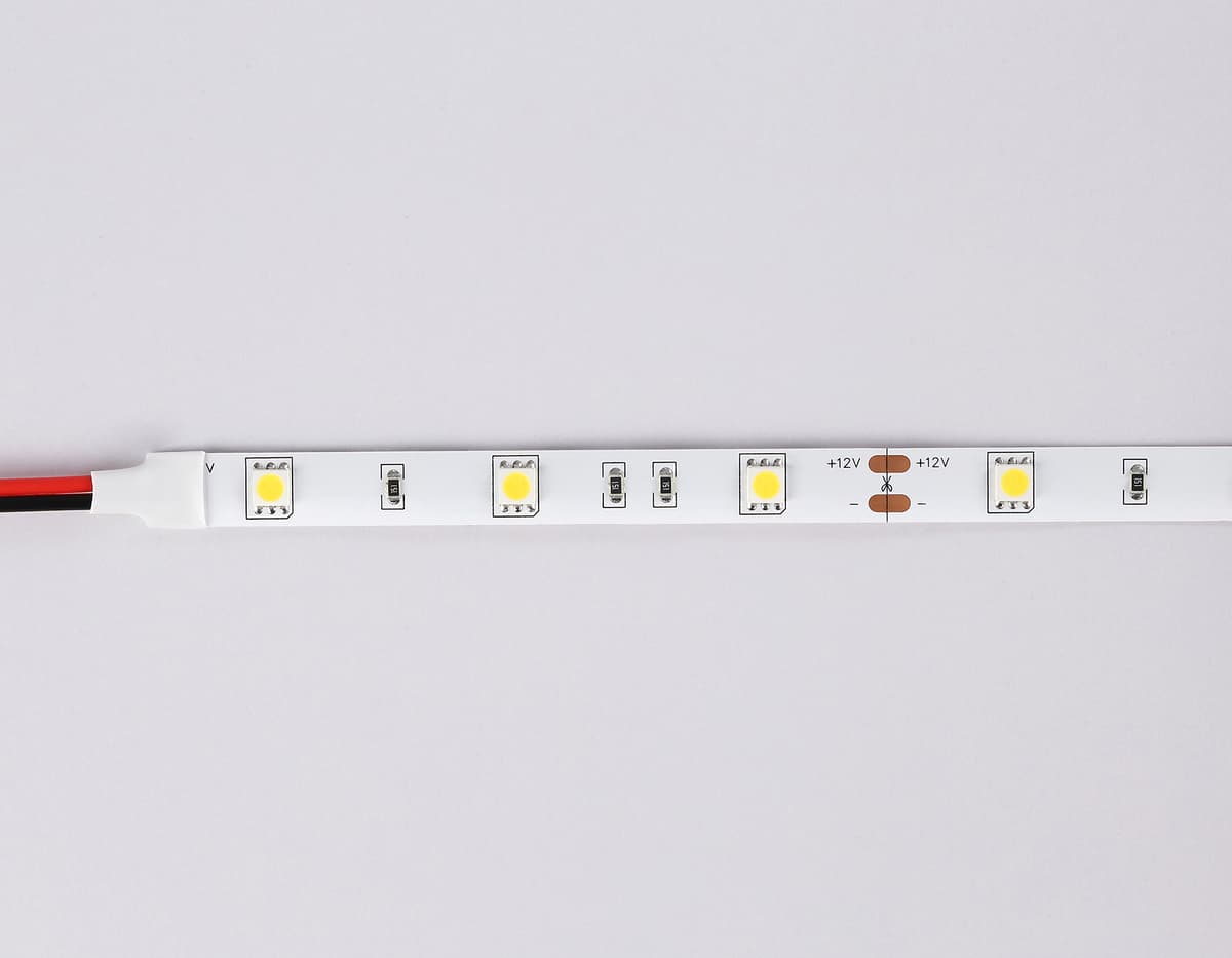 GS1802 5050 30Led/ 7.2W m/ 12V IP20 4500K/ 5000*10*1.87mm (2 конт.)