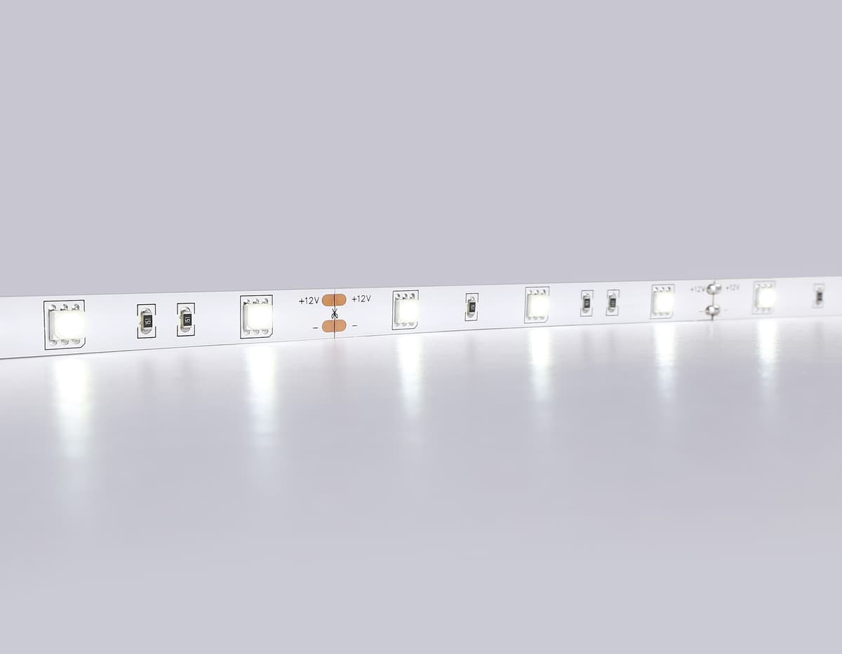 GS1803 5050 30Led/ 7.2W m/ 12V IP20 6500K/ 5000*10*1.87mm (2 конт.)