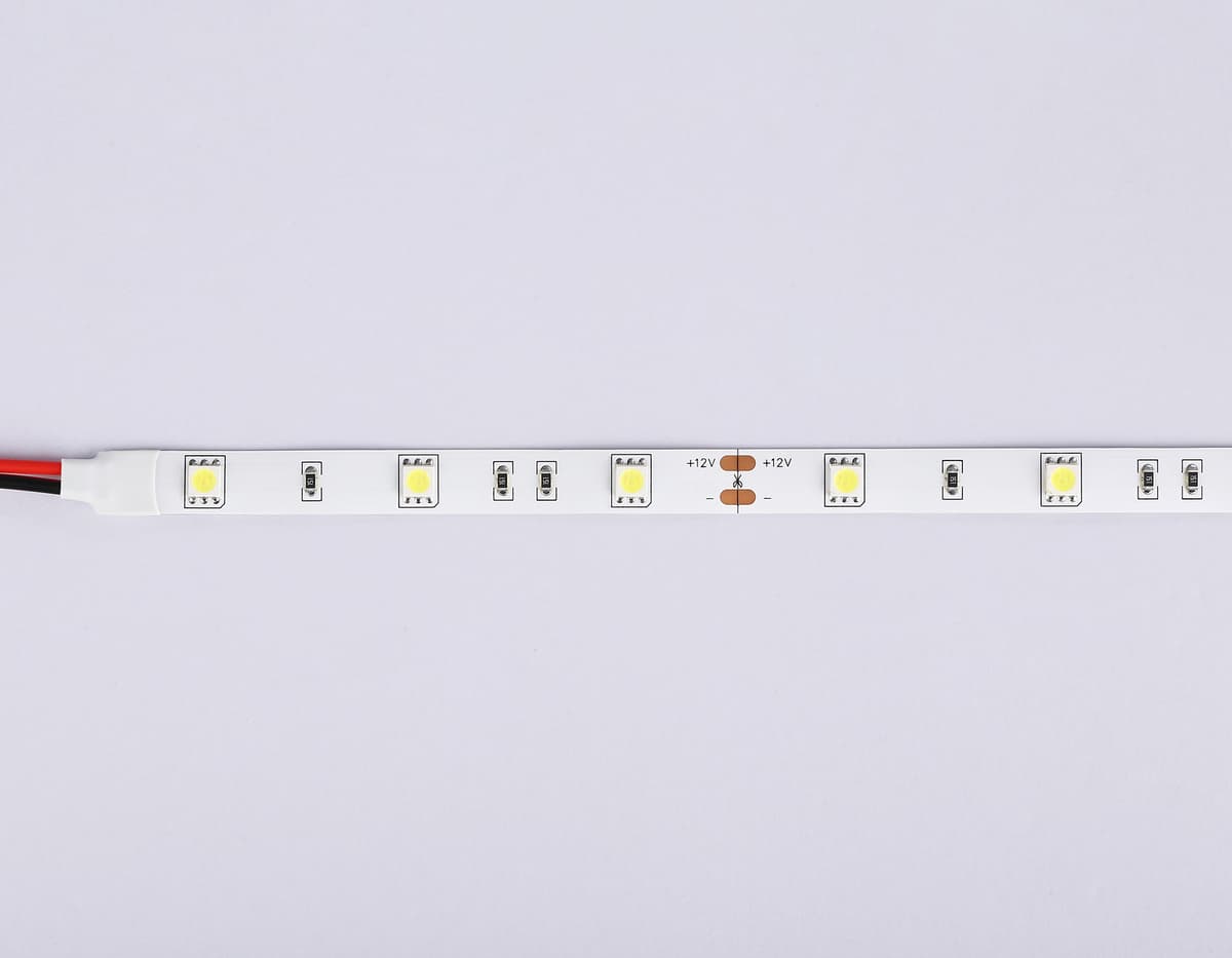 GS1803 5050 30Led/ 7.2W m/ 12V IP20 6500K/ 5000*10*1.87mm (2 конт.)