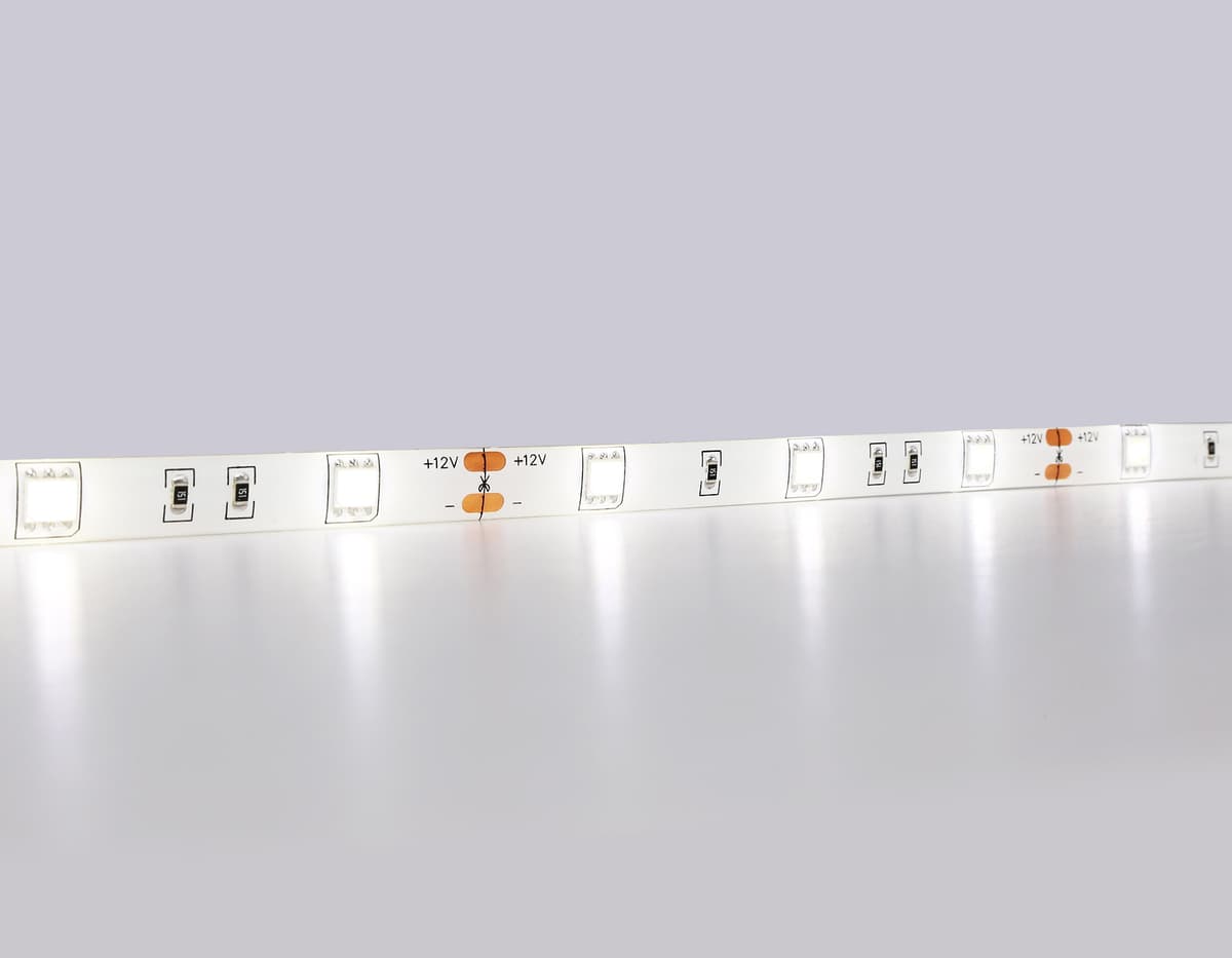 GS1902 5050 30Led/ 7.2W m/ 12V IP65 4500K/ 5000*10*2.87mm (2 конт.)