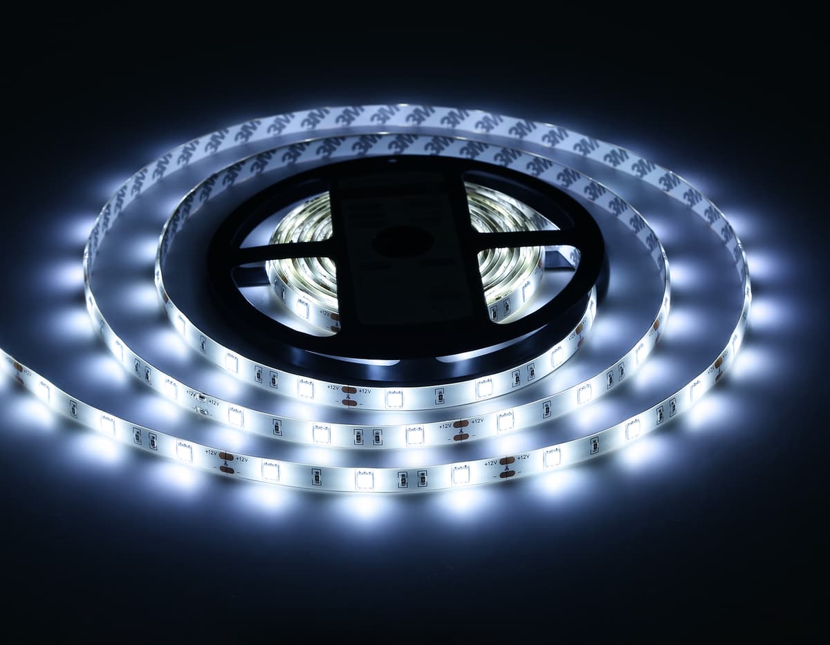 GS1903 5050 30Led/ 7.2W m/ 12V IP65 6500K/ 5000*10*2.87mm (2 конт.)