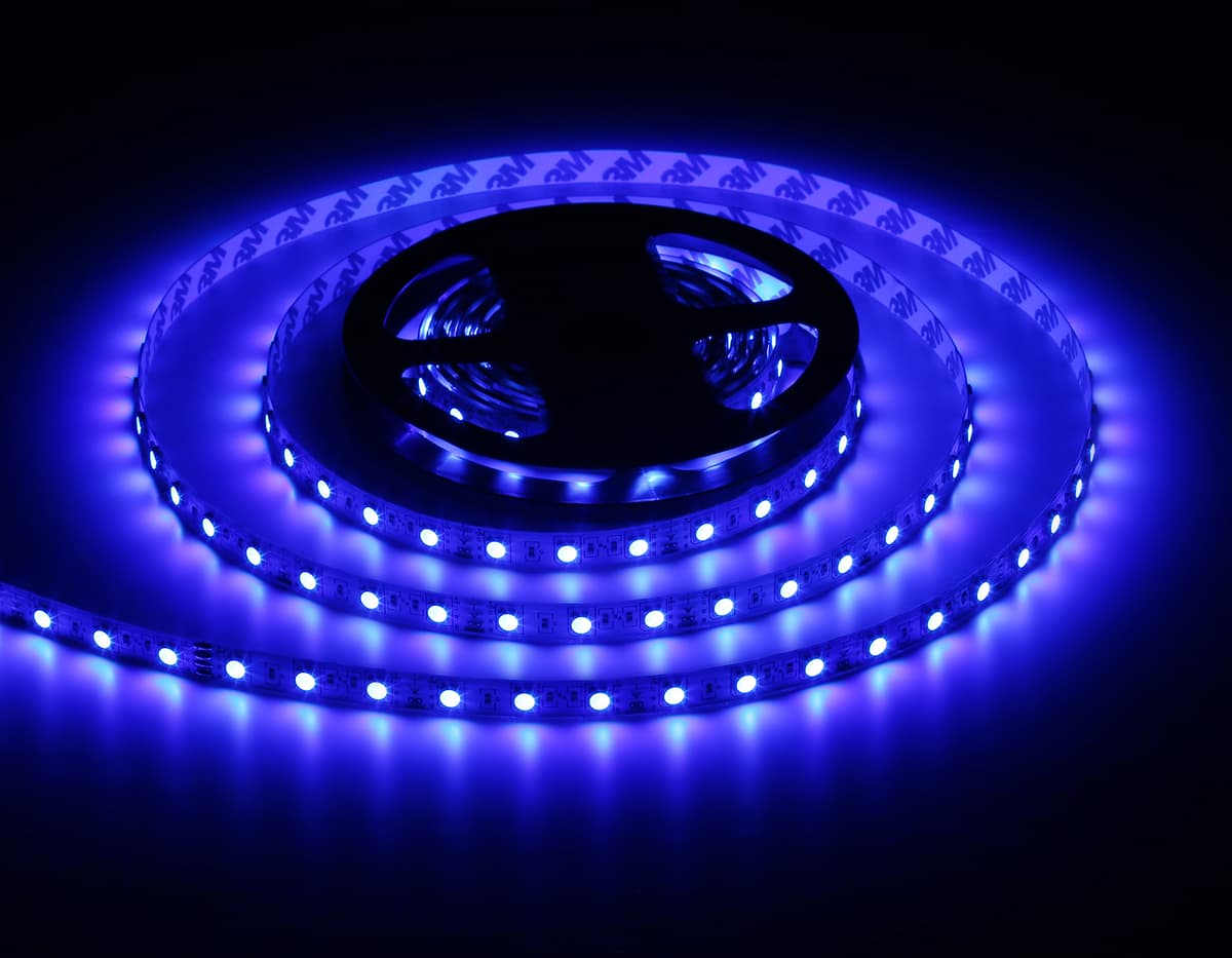 GS2202 5050 60Led/ 14.4 m/ 12V IP20 RGB/ 5000*10*1.87mm (4 конт.)
