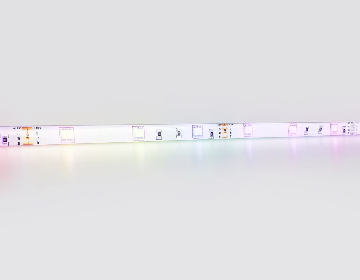 GS2301 5050 30Led/ 7.2W m/ 12V IP65 RGB/ 5000*10*2.87mm (4 конт.)