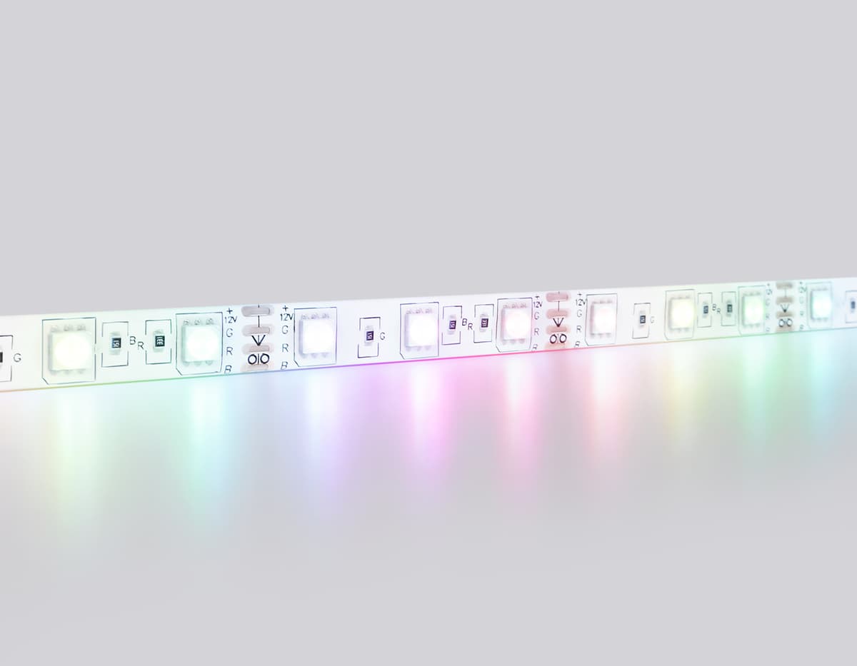 GS2302 5050 60Led/ 14.4W m/ 12V IP65 RGB/ 5000*10*2.87mm (4 конт.)
