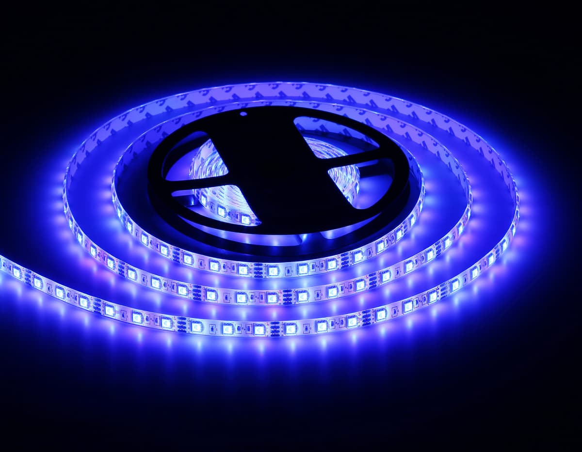 GS2302 5050 60Led/ 14.4W m/ 12V IP65 RGB/ 5000*10*2.87mm (4 конт.)
