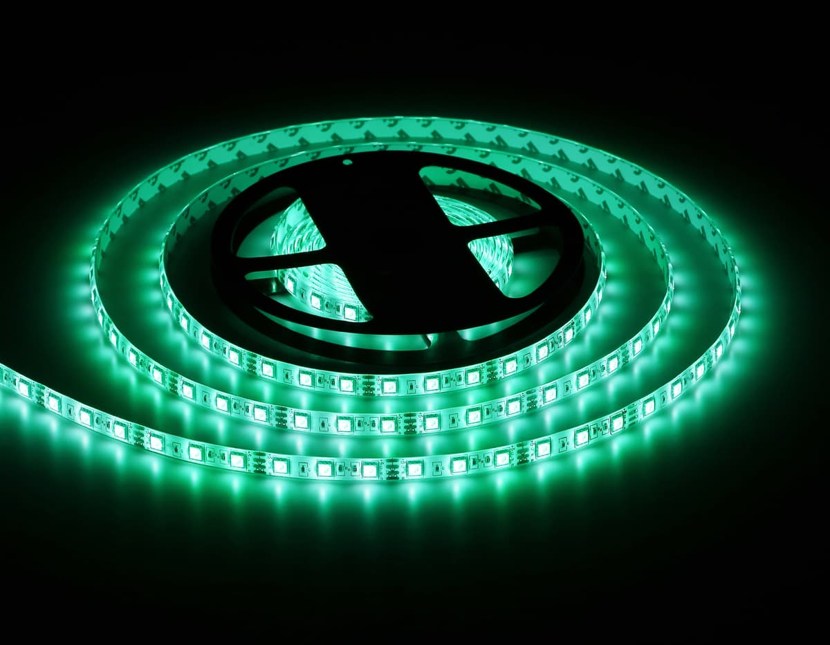GS2302 5050 60Led/ 14.4W m/ 12V IP65 RGB/ 5000*10*2.87mm (4 конт.)