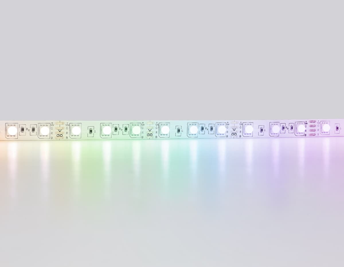 GS2402 5050 60Led/ 14.4W m/ 12V IP20 RGB/ 5000*10*1.87mm (4 конт.) комплект